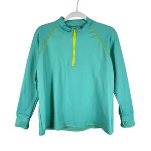 Coldpruf Teal Aqua Honeycomb Base Layer 1/4 Zip Mock Neck Pullover Tagless 2XL